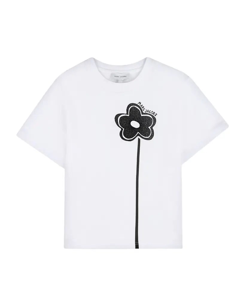 Marc Jacobs Girl 's Glittered Daisy Short-Sleeved T-Shirt, Size 4-6