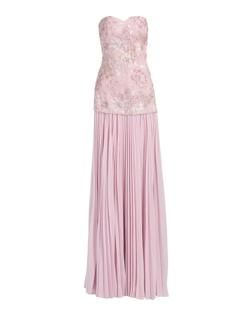 badgley mischka fringed sequin one-shoulder dress Badgley Mischka Sequin Fringe Cocktail Dress in Blush