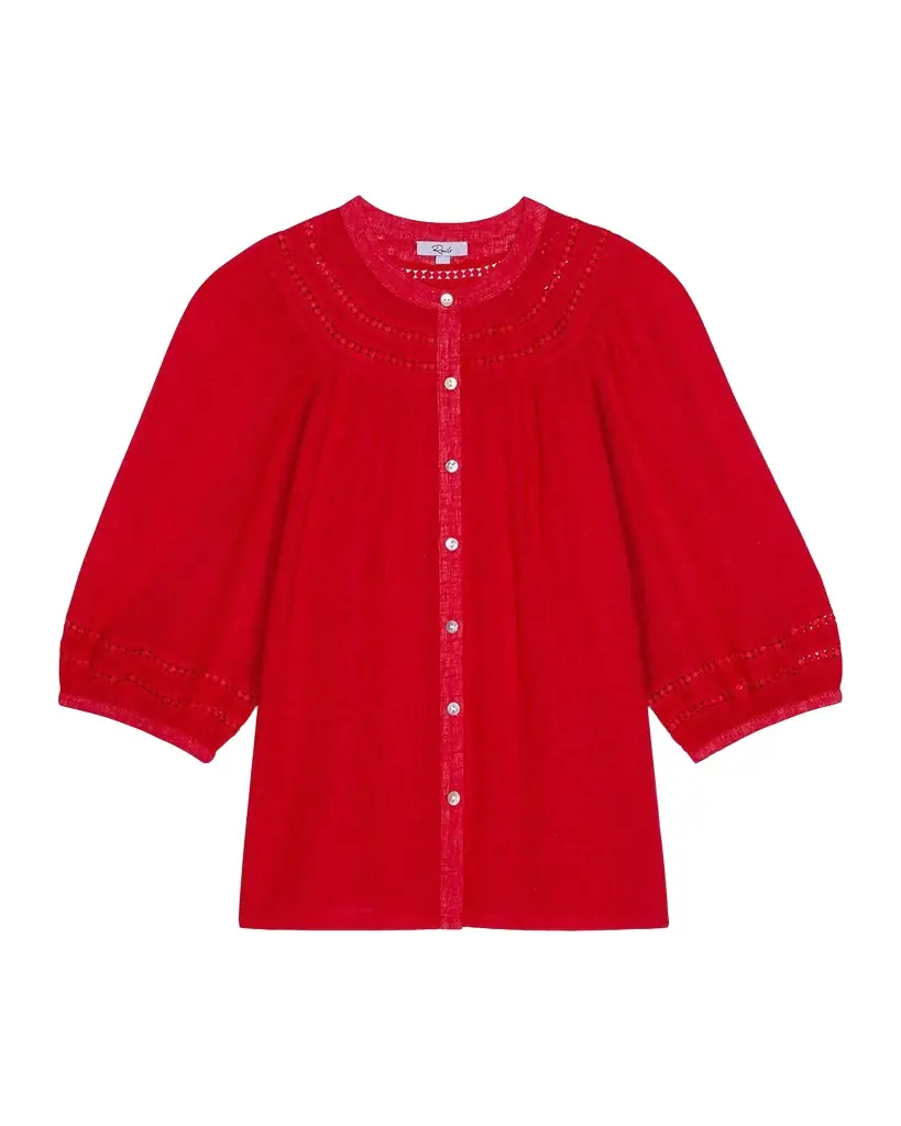 Rails x Giadzy Theia Embroidered Linen Blouse