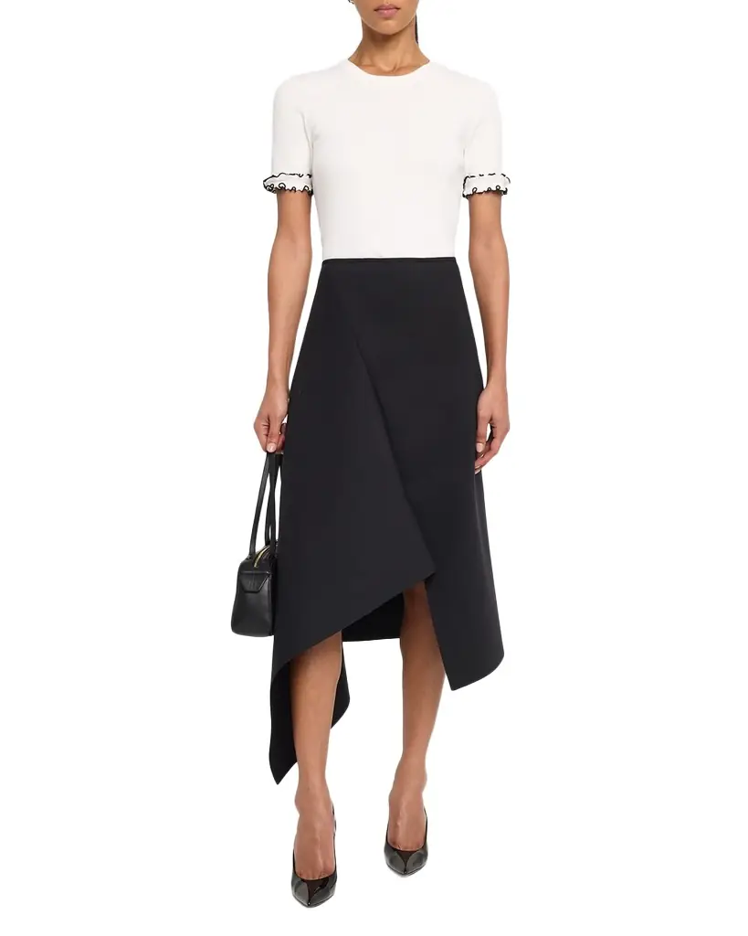 Elie Tahari The Rose Ruffle Short-Sleeve Shirt