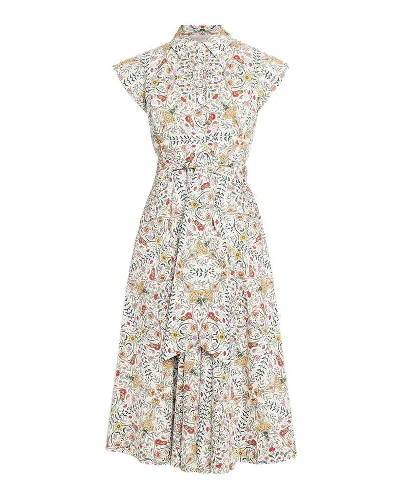 Elie Tahari The Fran Folk Collared Cotton Dress