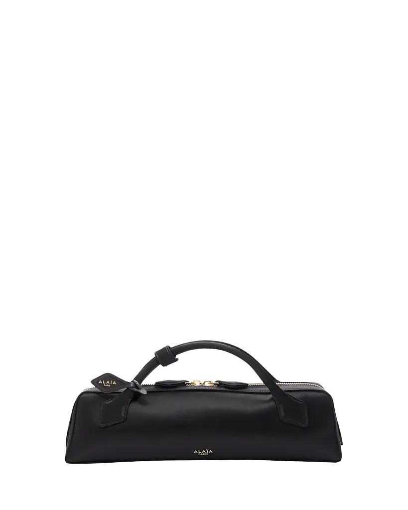 ALAIA Le Teckel Silk Satin Clutch Bag