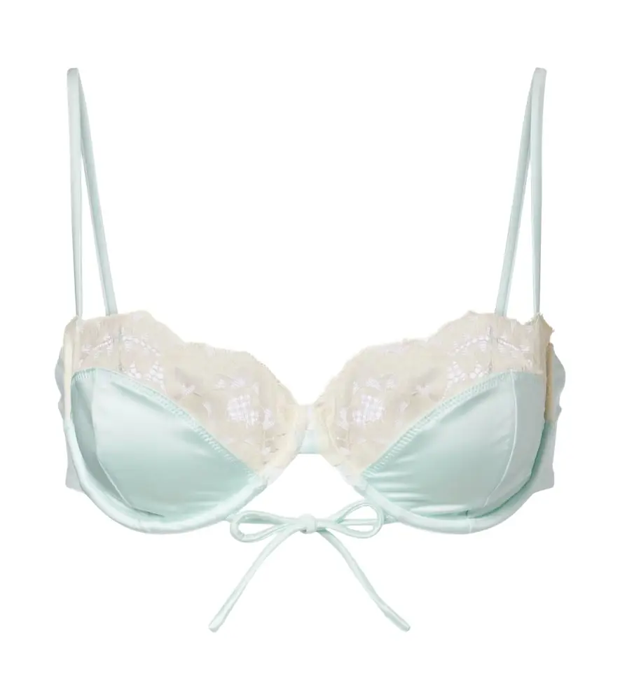 Montce Lena lace-trimmed bikini top