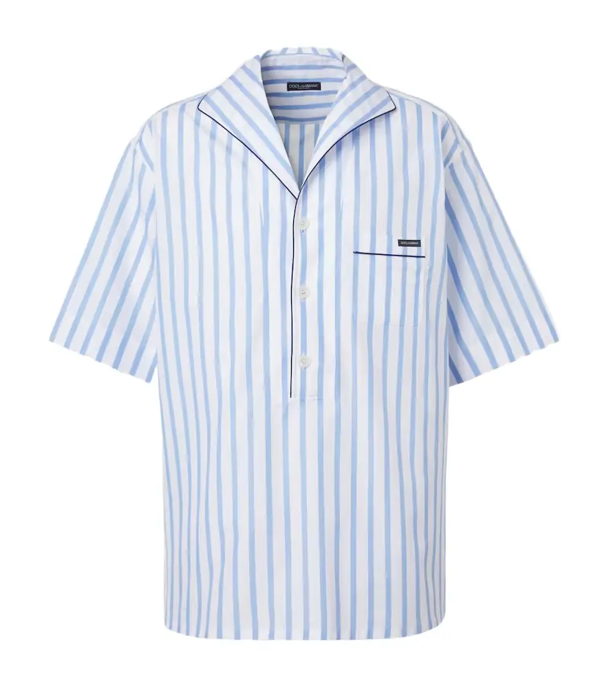 Dolce & Gabbana Striped cotton and silk poplin shirt