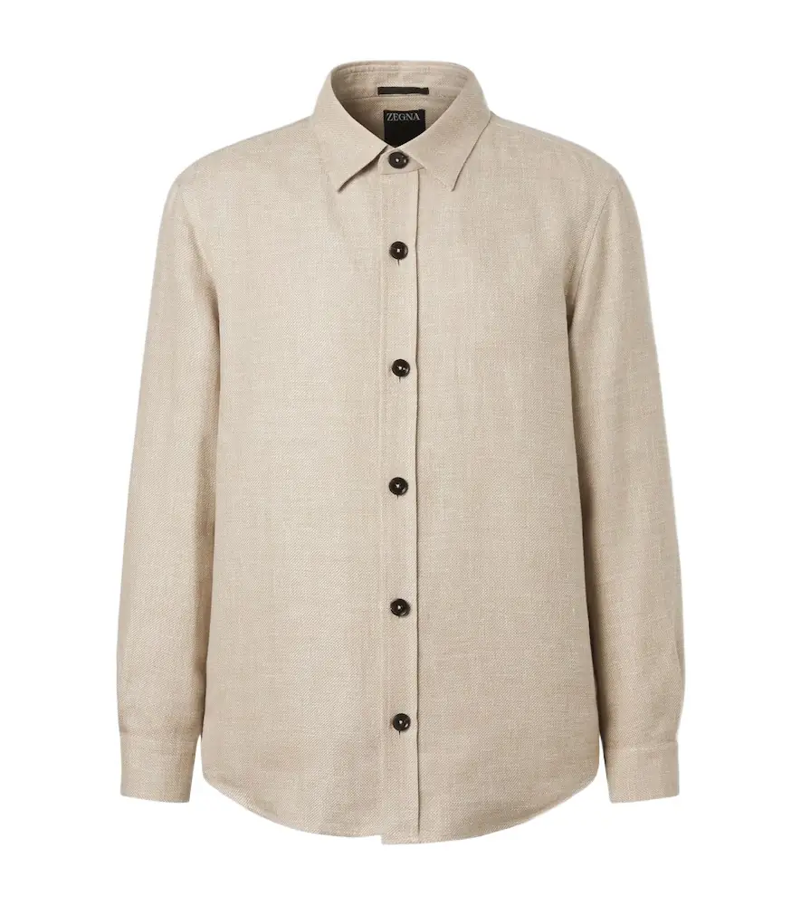 Zegna Cashmere, linen, and silk overshirt