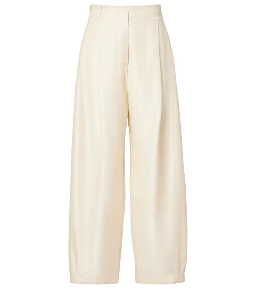 The Row Kolina silk wide-leg pants