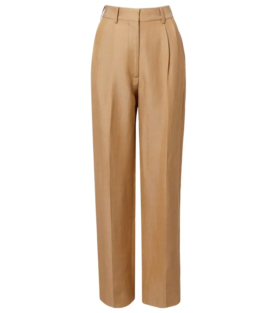 Blaze Milano Blazé Milano Fox linen-blend straight pants