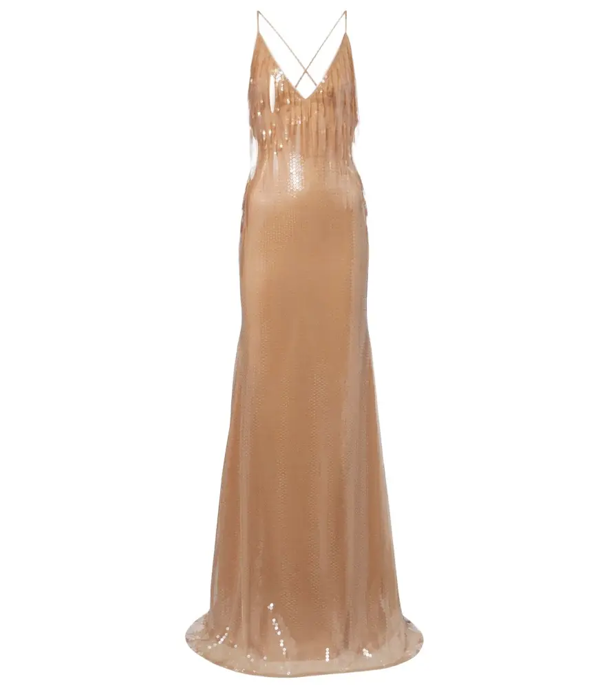 David Koma Dégradé sequined gown