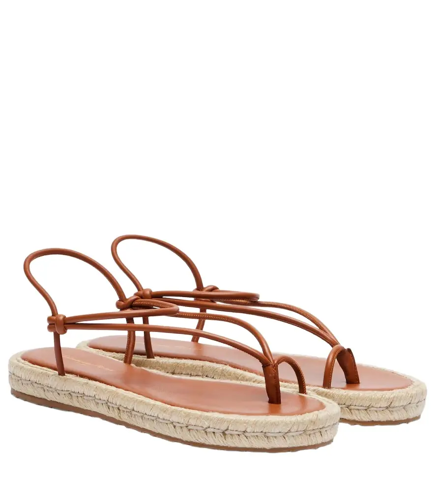 Gianvito Rossi Leather espadrille sandals