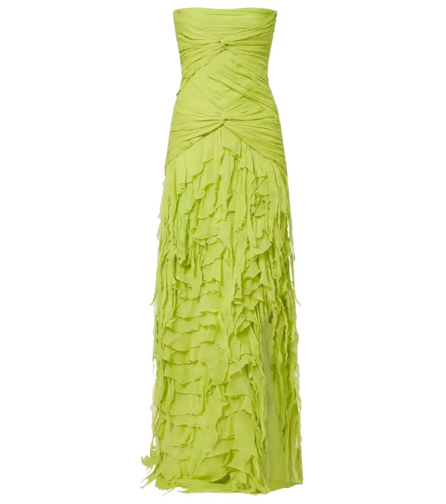 Blumarine Ruffled georgette maxi dress