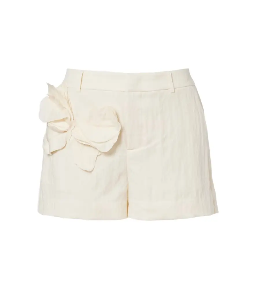 Blumarine Appliqué gabardine shorts