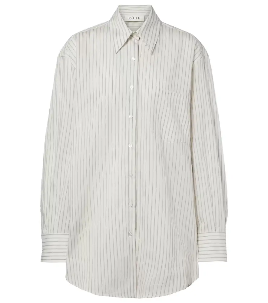Rohe Róhe Striped silk and cotton shirt