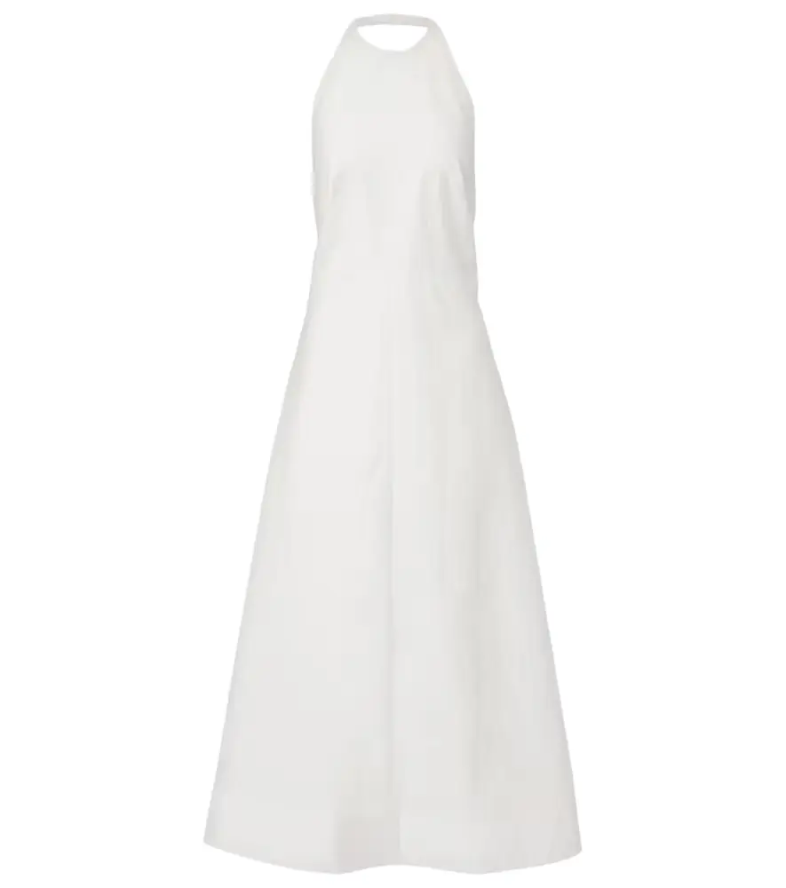 Rohe Róhe Halterneck cotton-blend poplin midi dress