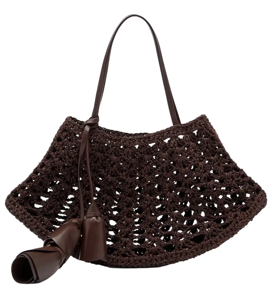 Magda Butrym Maya Small crochet leather top-handle bag
