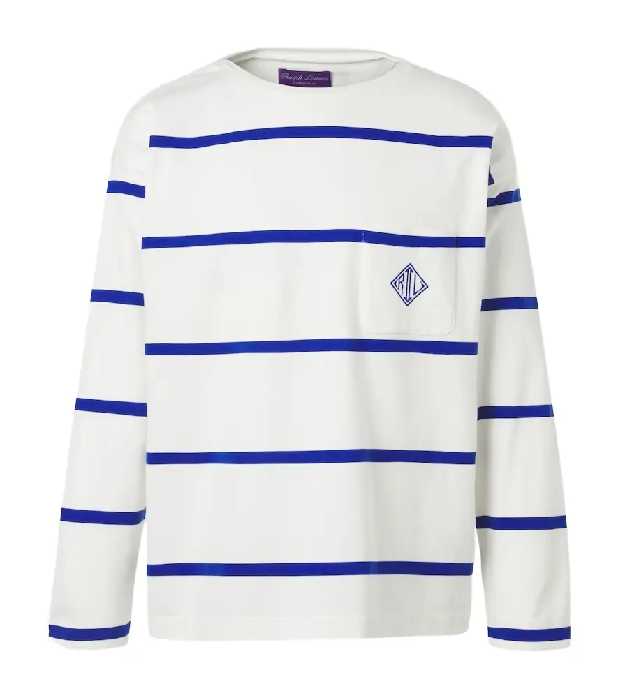 Ralph Lauren Purple Label Striped cotton jersey T-shirt