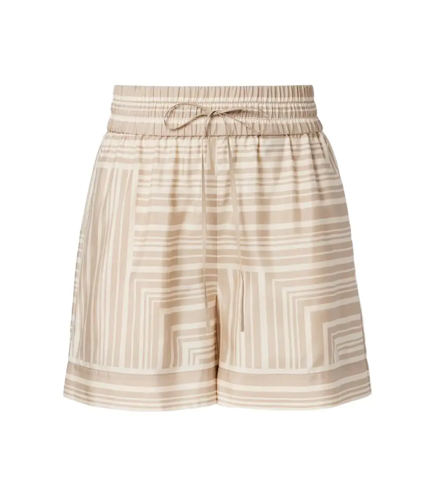 Joseph Laven checked silk shorts