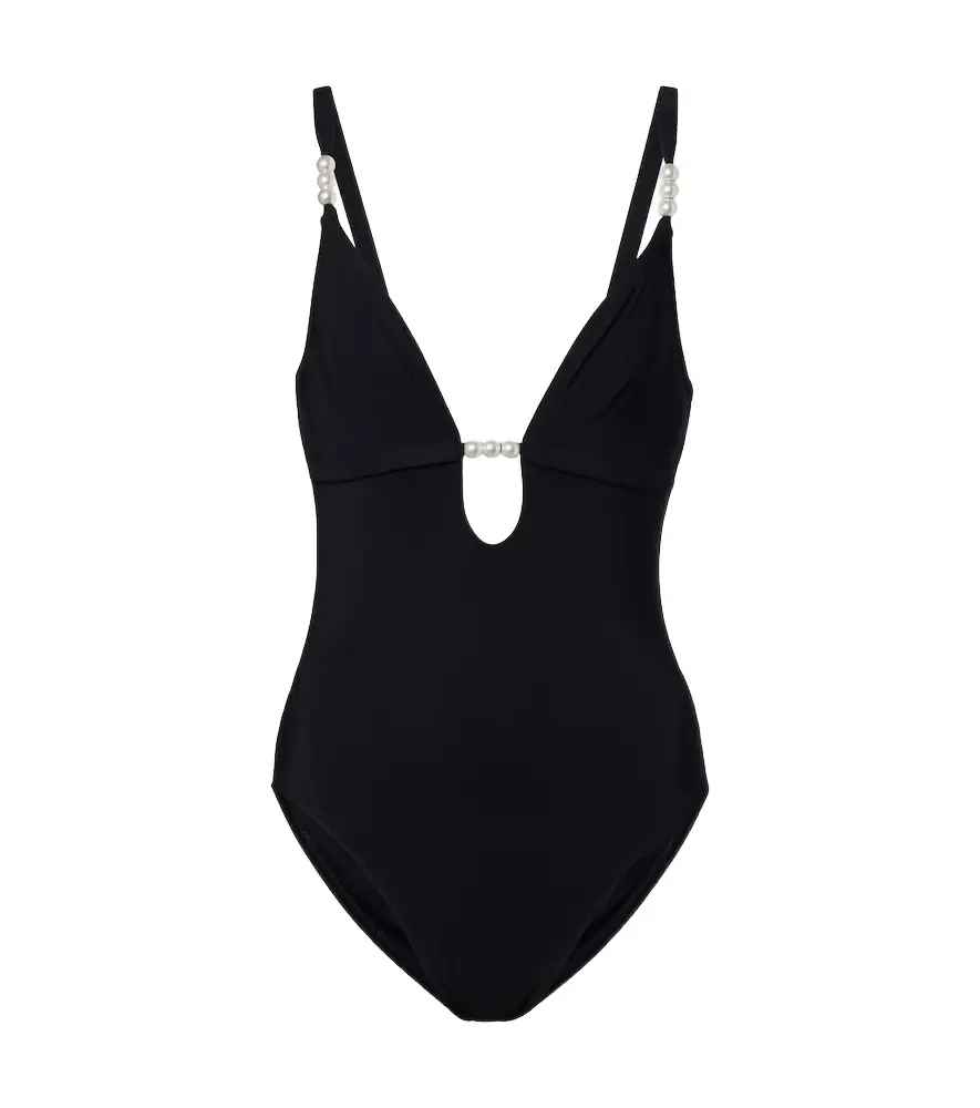 Karla Colletto Maya embellished swimsuit