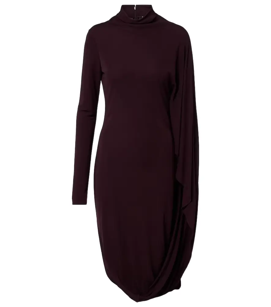 Stella McCartney Caped crêpe jersey minidress