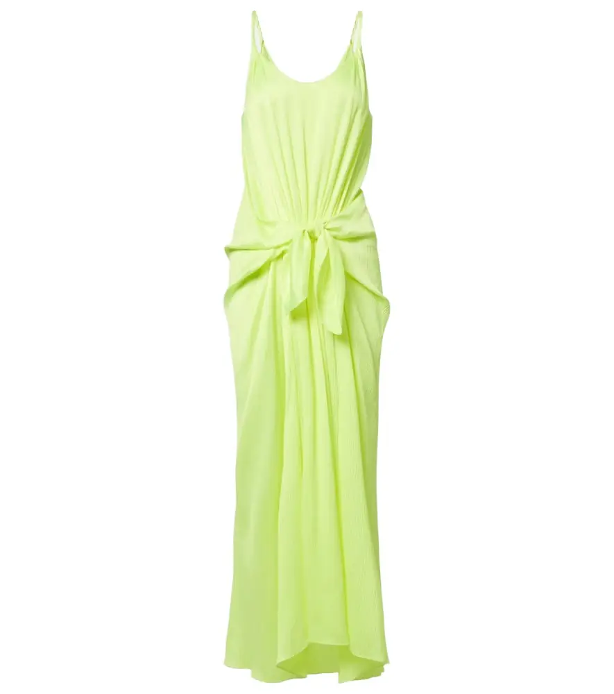JW Anderson Gathered silk midi dress