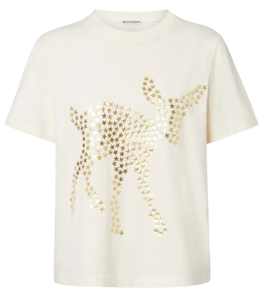 JW Anderson Embellished cotton jersey T-shirt