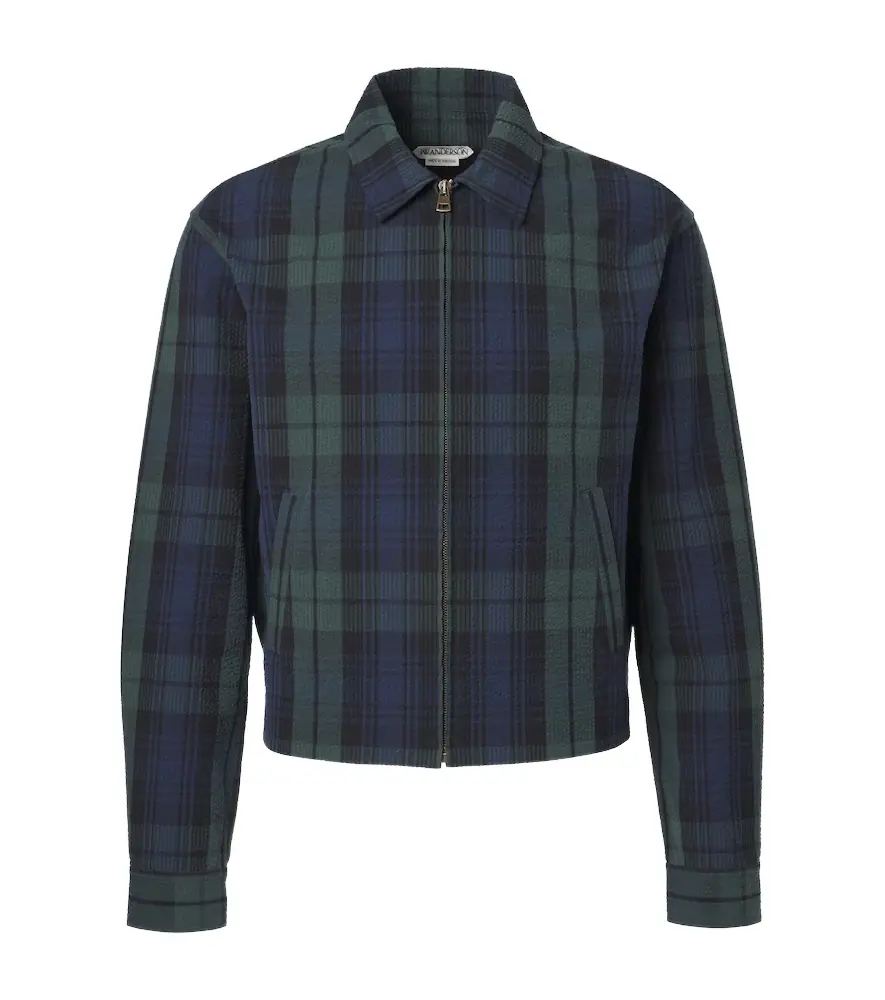 JW Anderson Checked cotton seersucker blouson jacket