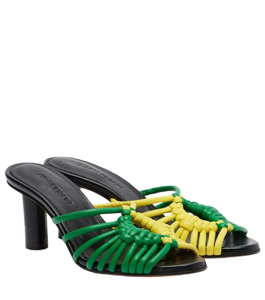 JW Anderson Plot woven leather mules