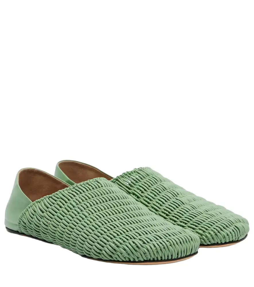JW Anderson Babouche woven leather loafers