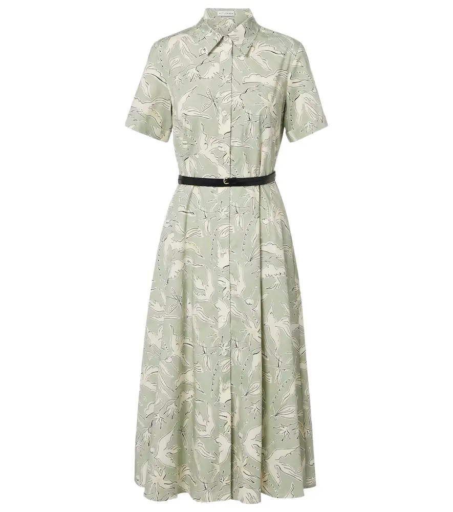 Altuzarra Kiera printed cotton-blend shirt dress