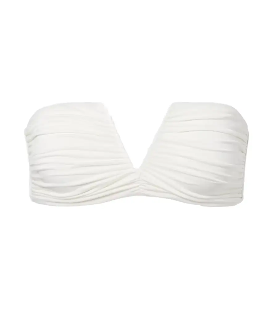Jade Swim Clara ruched bandeau bikini top