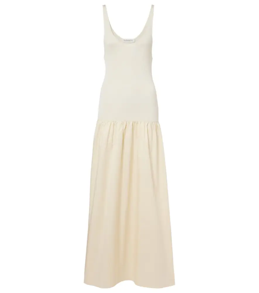 The Frankie Shop Ilya cotton-trimmed maxi dress