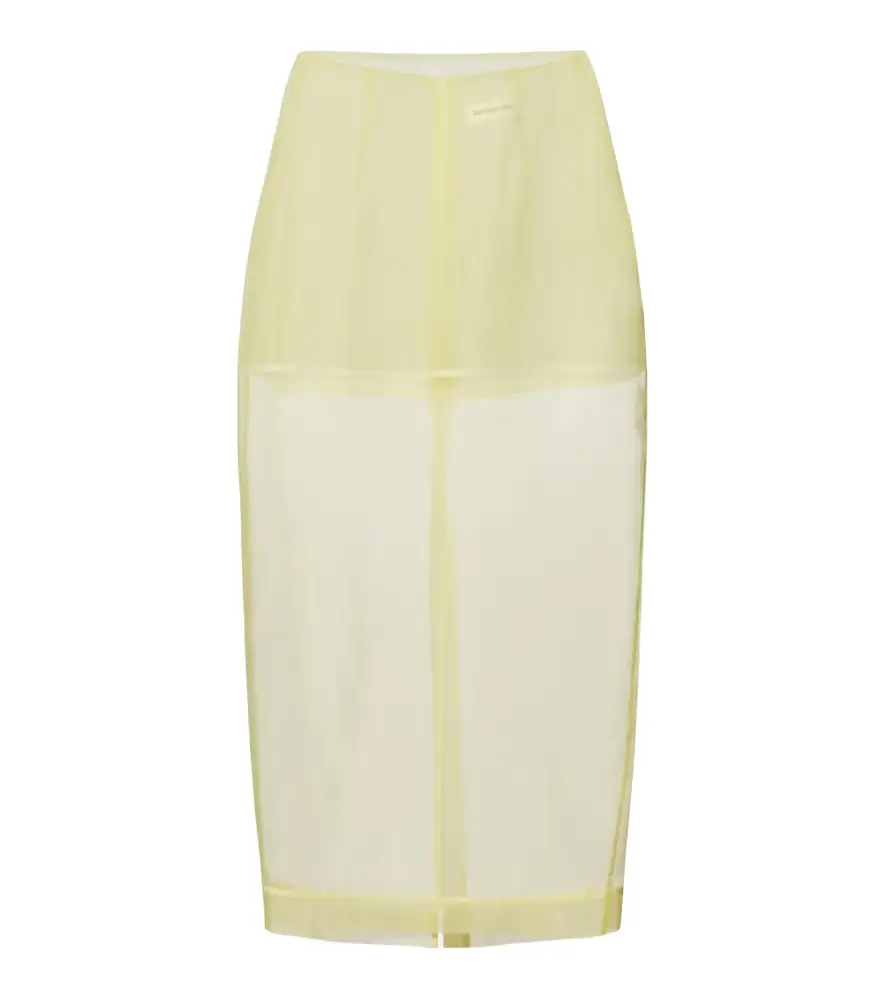 The Frankie Shop Peri sheer silk-blend midi skirt