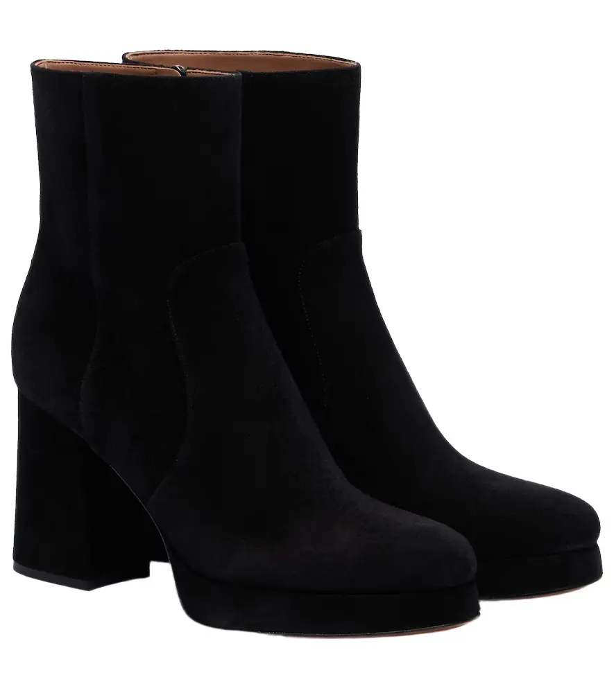 Valentino Garavani Fawcette VLogo suede ankle boots