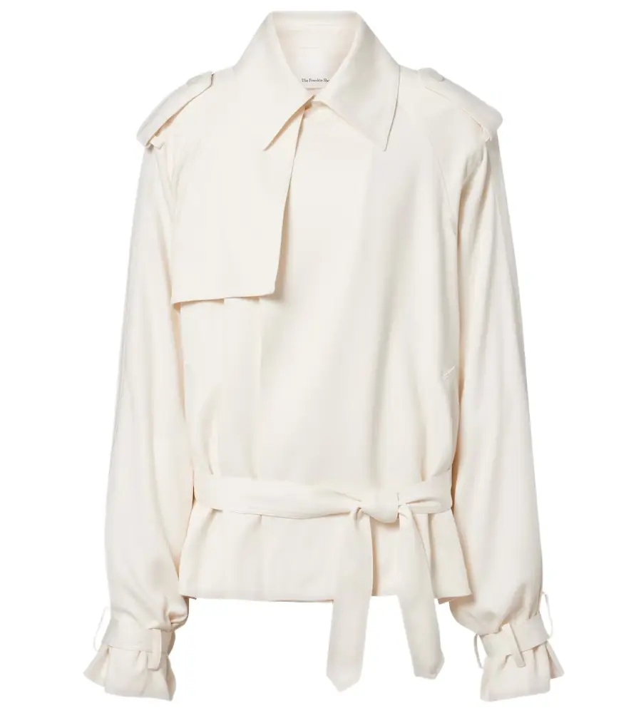 The Frankie Shop Elva cropped trench coat