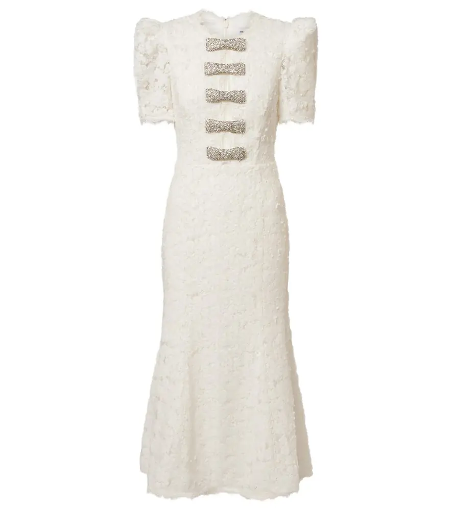 Rebecca Vallance Bridal Dillon embellished lace midi dress