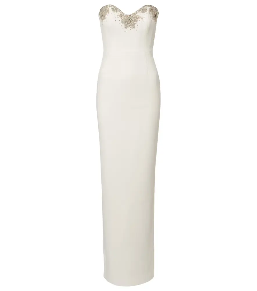 Rebecca Vallance Bridal Melva embellished crêpe gown