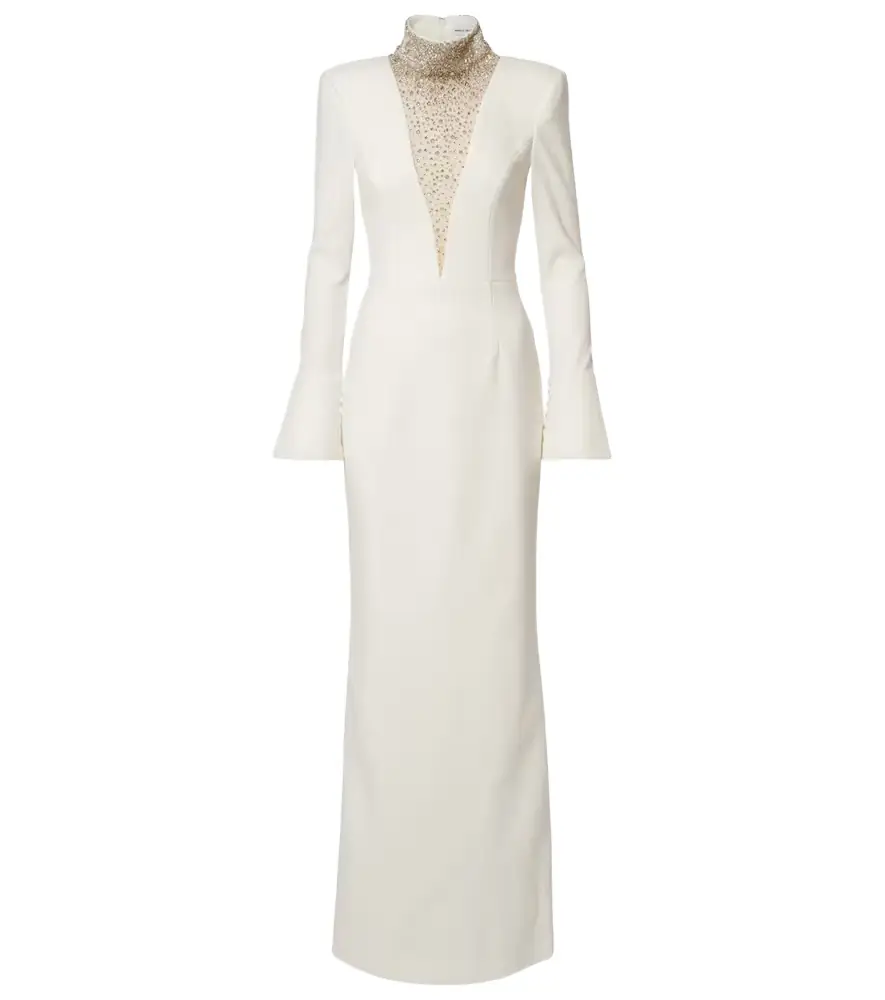 Rebecca Vallance Bridal Melva embellished crêpe gown