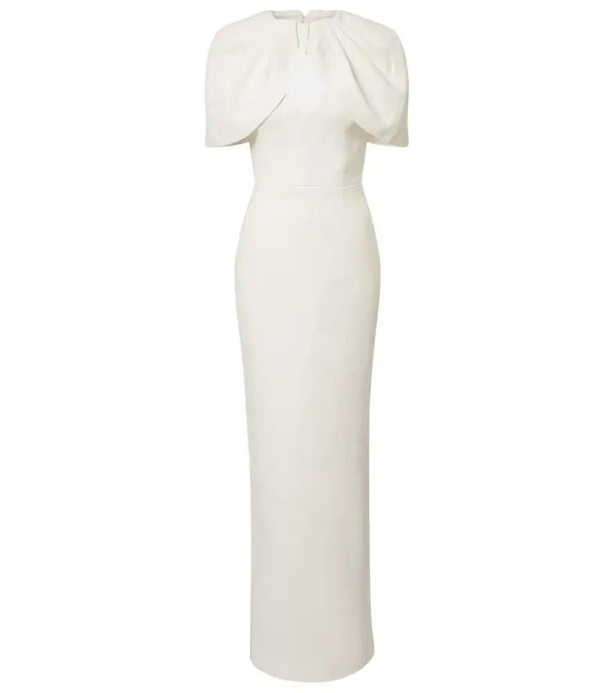 Rebecca Vallance Bridal Cameron caped crêpe gown