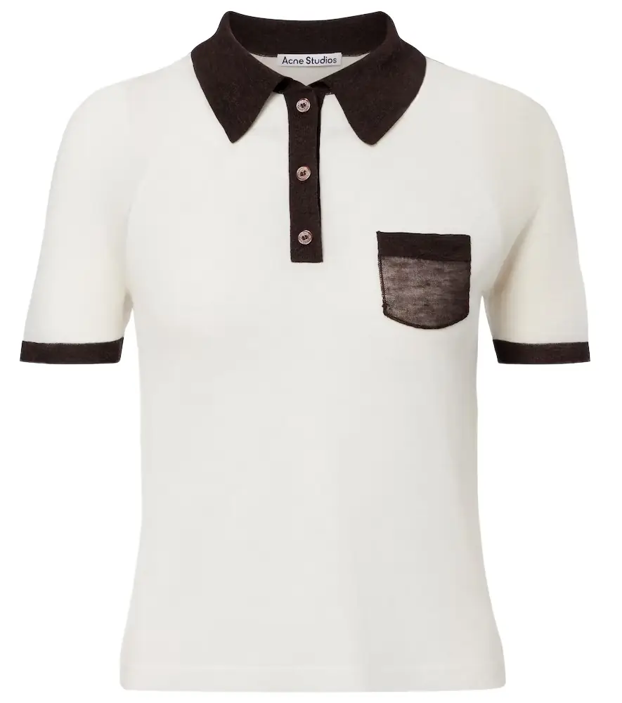 Acne Studios Semi-sheer polo shirt