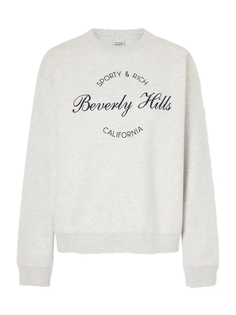 Sporty & Rich Beverly Script Printed Cotton Sweatshirt