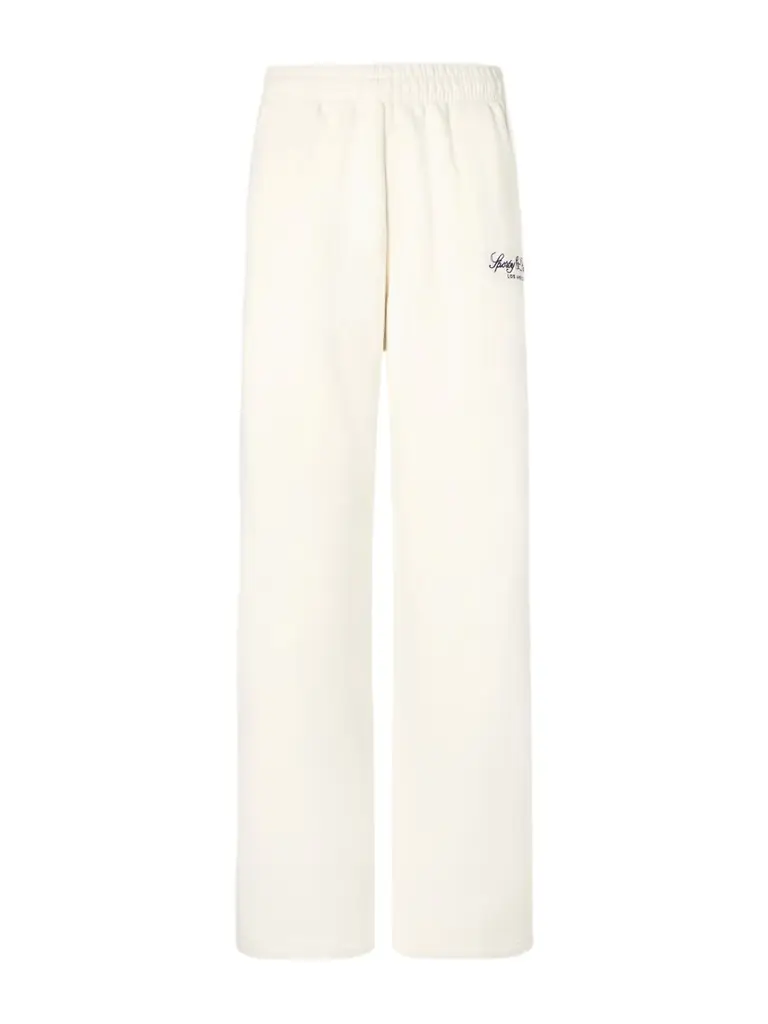 Sporty & Rich Vendome La Embroidered Cotton-fleece Track Pants