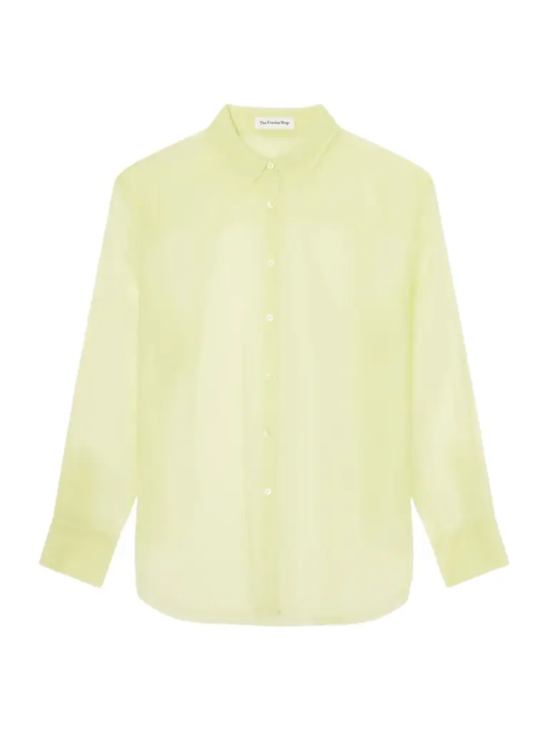 The Frankie Shop Peri Sheer Silk-blend Shirt