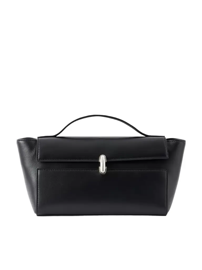 Savette Symmetry Trapeze Pochette Leather Tote
