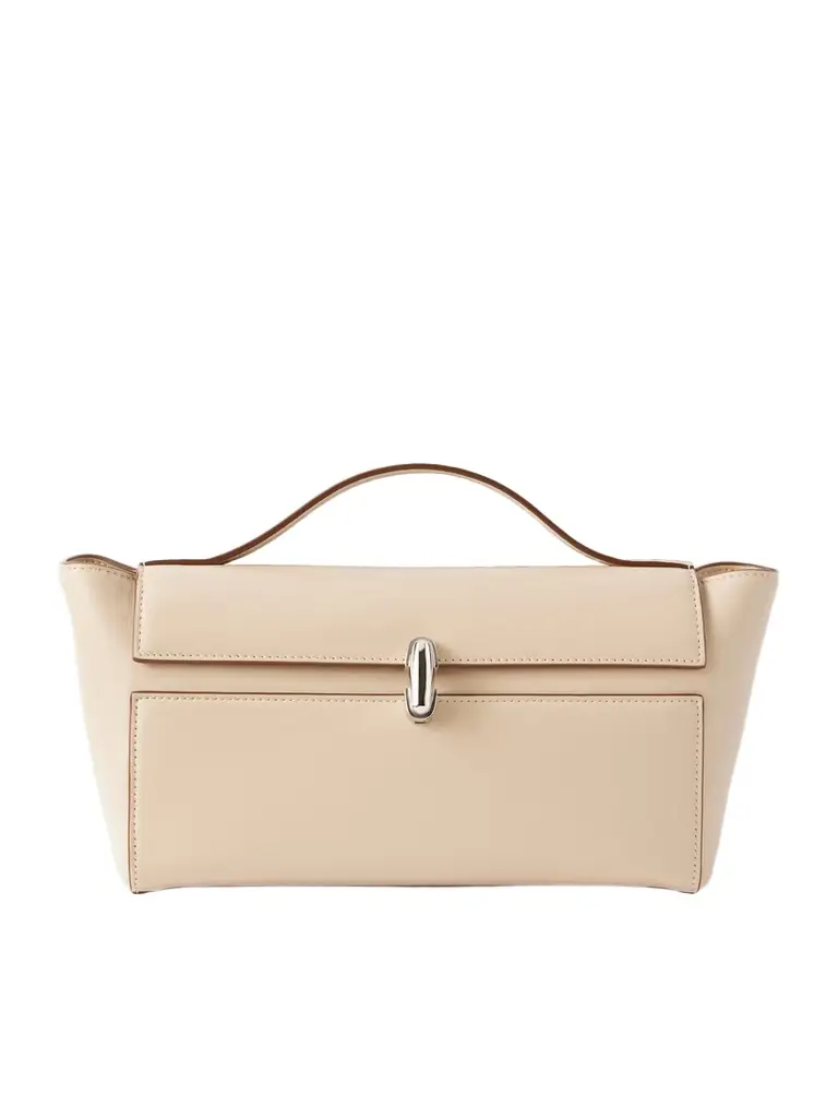 Savette Symmetry Trapeze Pochette Leather Tote