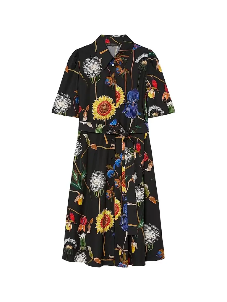Marina Rinaldi Women's Poplin Shirt Dress - Black