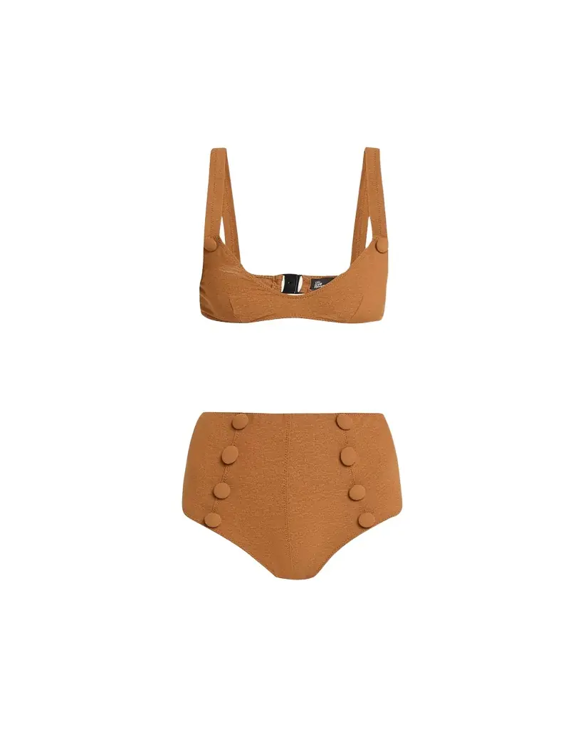 Lisa Marie Fernandez Magdalena High-Waist Two-Piece Swimsuit