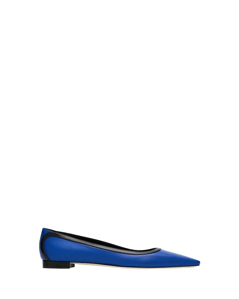 Manolo Blahnik Filotas Bicolor Leather Ballerina Flats