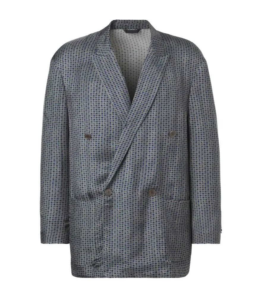 Giorgio Armani Printed double-breasted blazer