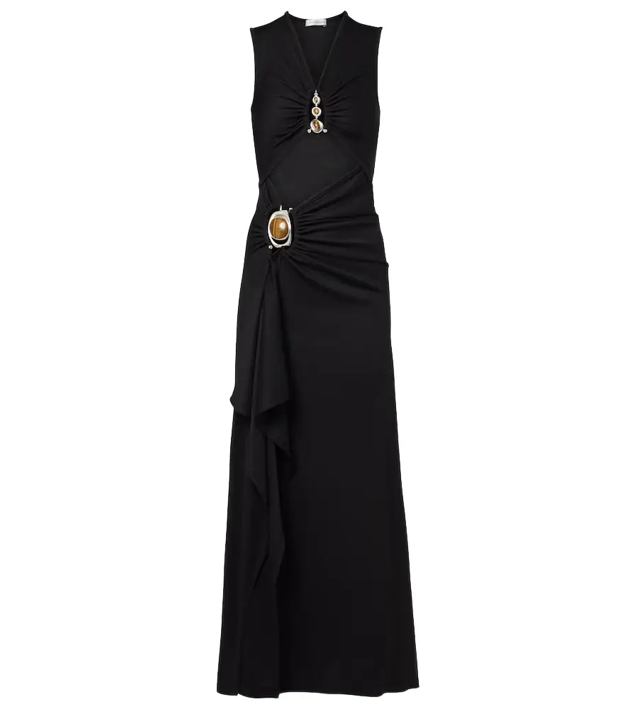 Christopher Esber Droplet Crystal cutout embellished maxi dress