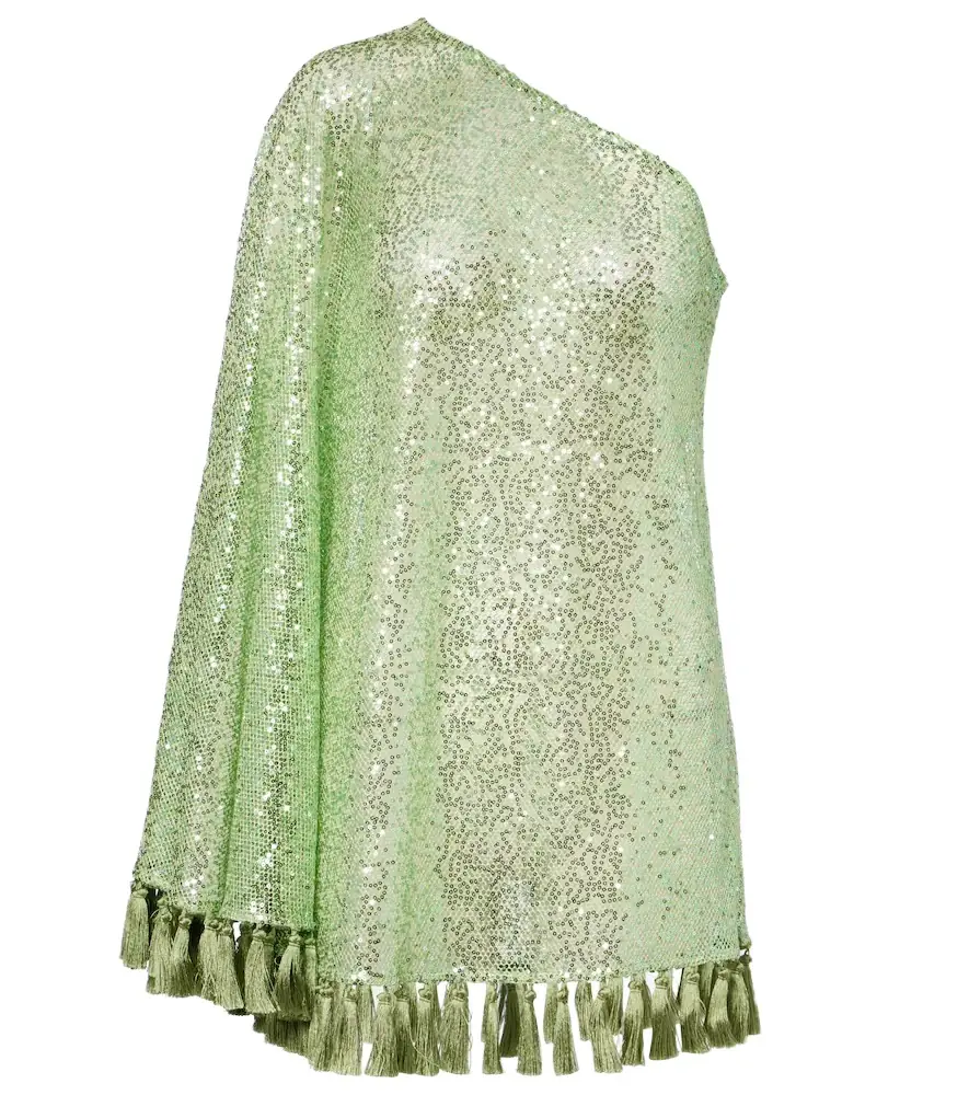 Taller Marmo Es Trench one-shoulder sequined minidress