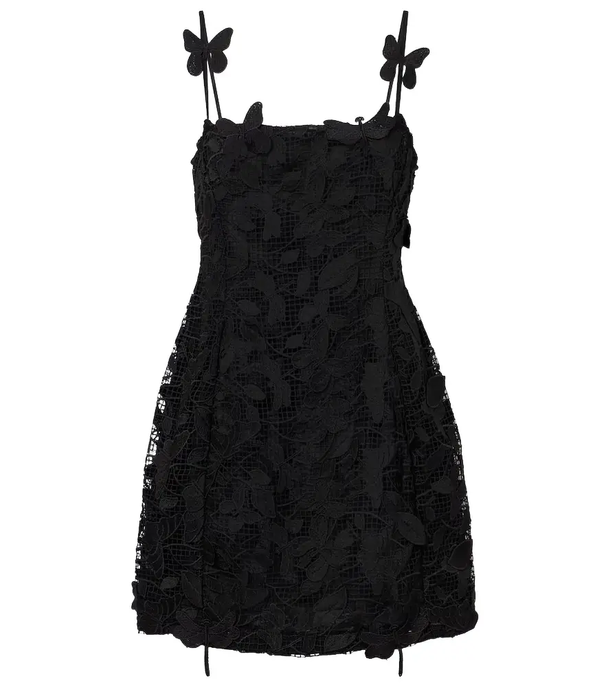 Blumarine Embroidered lace minidress